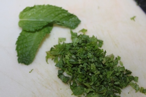 Mint adds a cool and refreshing taste to this dip