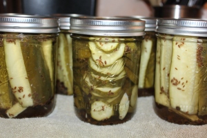 Wait at least 2 weeks before eating your pickles for maximum flavor. 